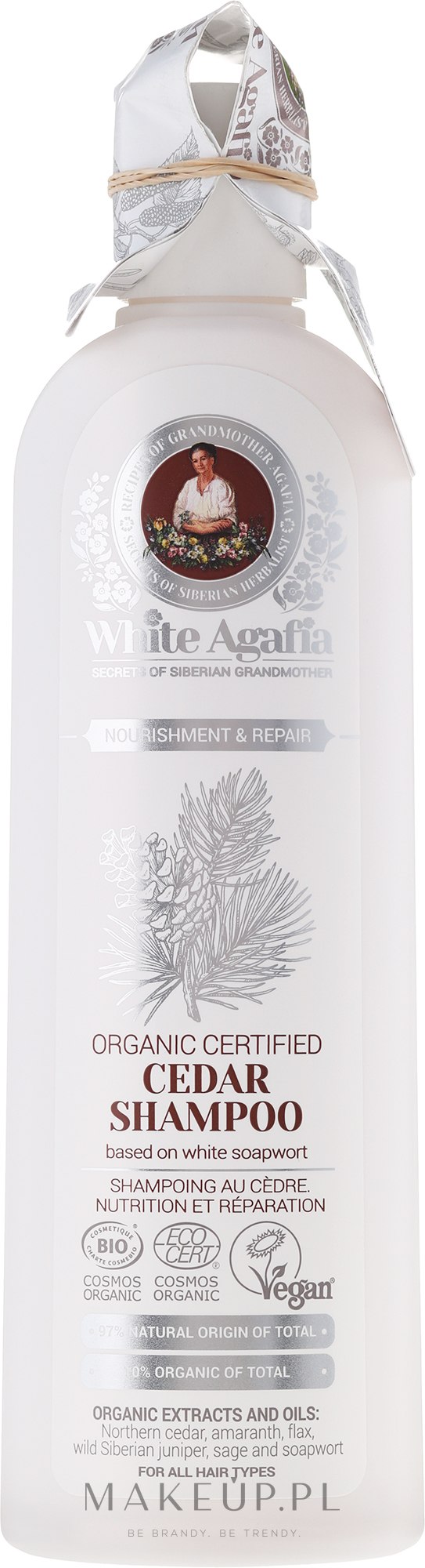 white agafia szampon cedrowy regeneracja 280ml wizaz