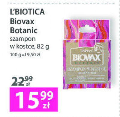 biovax botanic szampon w kostce malina moroszka i baicapil 82g