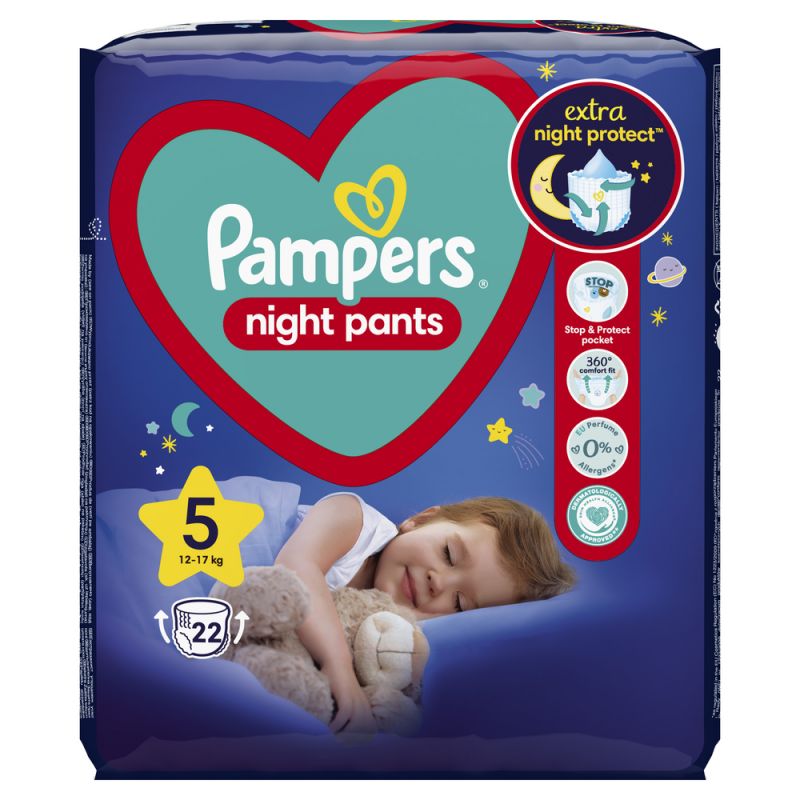 pampers pants pieluchomajtki rozmiar 5 12-17 kg junior 22 szt