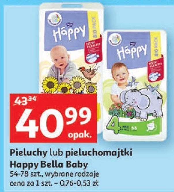 pieluchy auchan babby happy cena