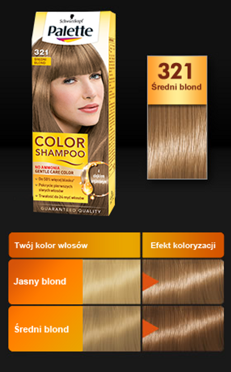 szampon koloryzujący platynowy blond palette