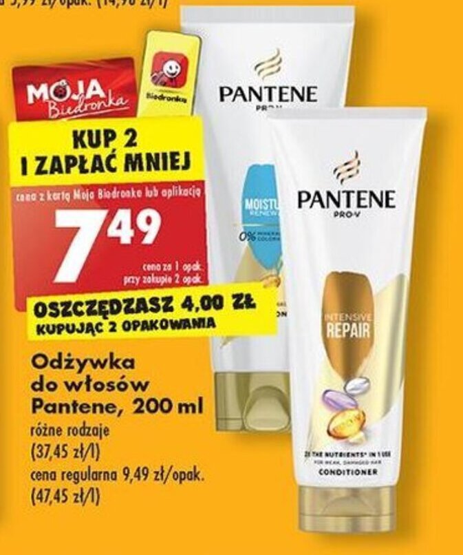 odżywka do włosów pantene 200 ml biedronka