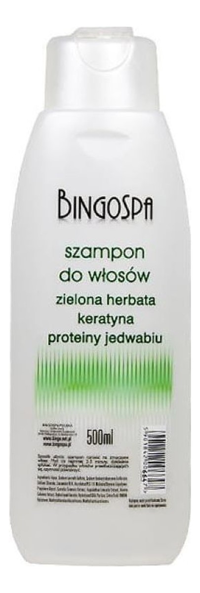 szampon do włosów zielona herbata keratyna proteiny jedwabiu bingospa