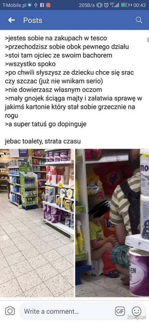 srał w pieluchy