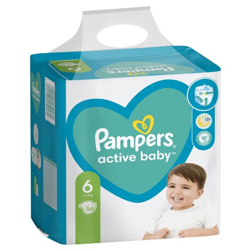 pampers pieluchy active baby 6 extra duże 66 szt