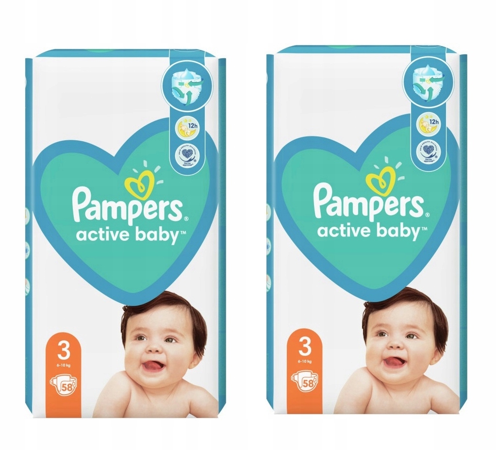 pampers activ baby 6-10 kg 58 szt