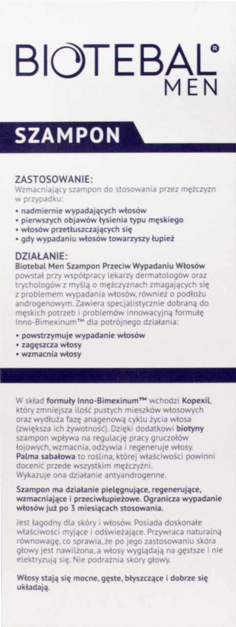 biotebal szampon przeciw wypadaniu włosów rossmann