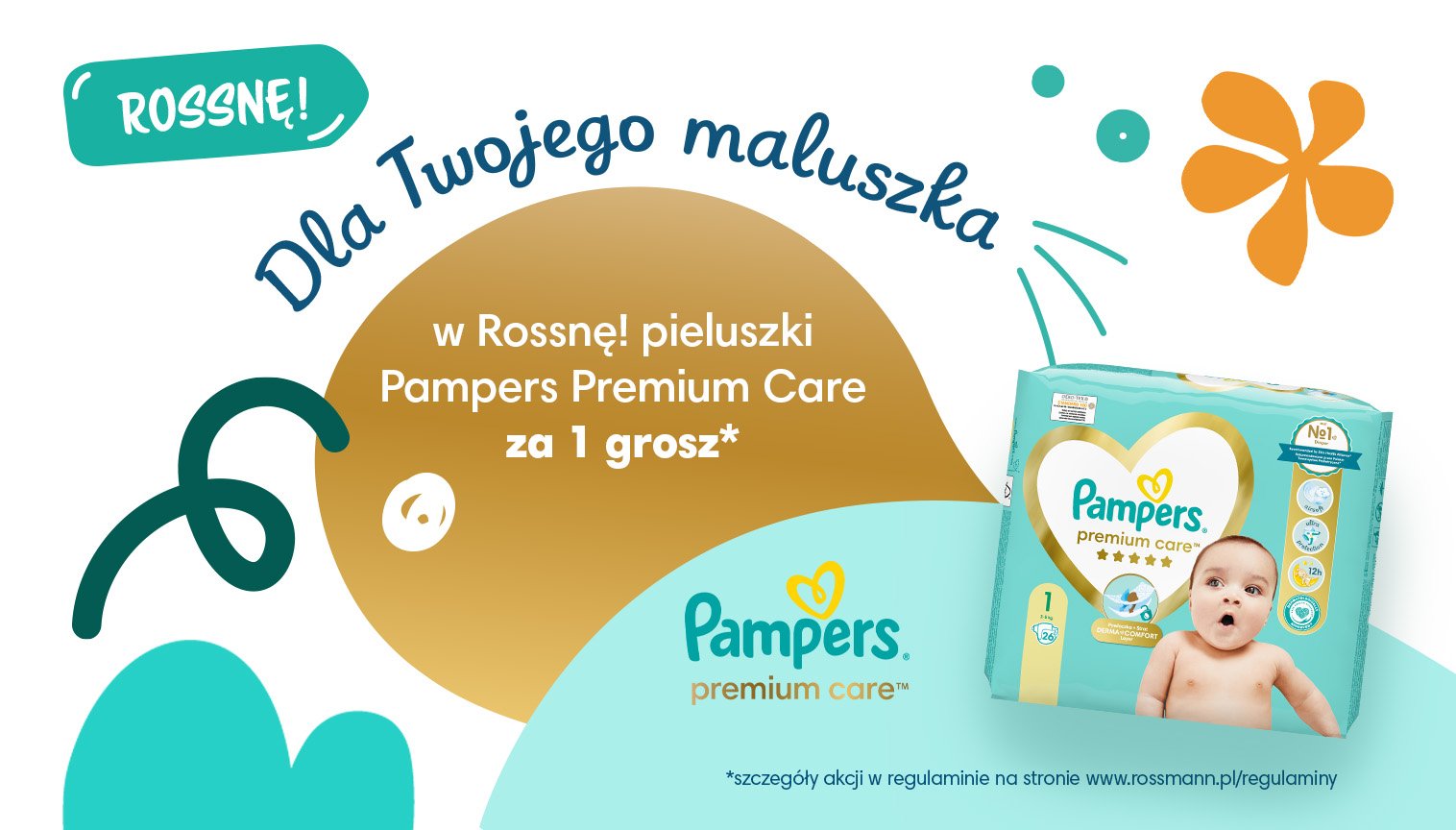 opakowanie pieluszek pampers tylko za 1 grosz