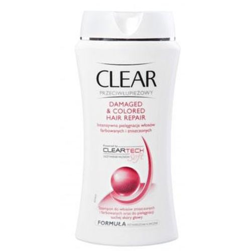 clear clear damaged & coloured hair szampon przeciwłupieżowy 400 ml