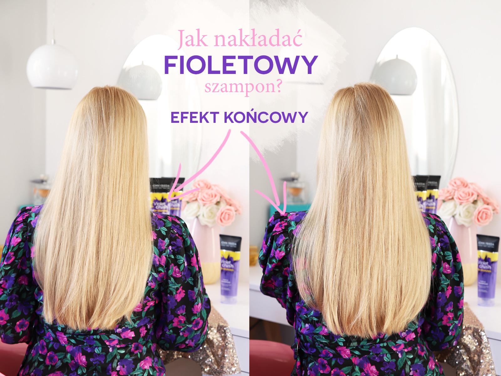 jak nakładać szampon fioletowy na blond