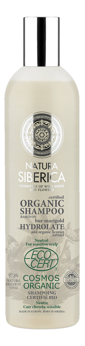 szampon neutralny dla bardzo wrażliwej skóry głowy 400ml natura siberica