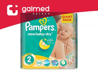 pieluchy pampers new baby dry 2 mini 100szt