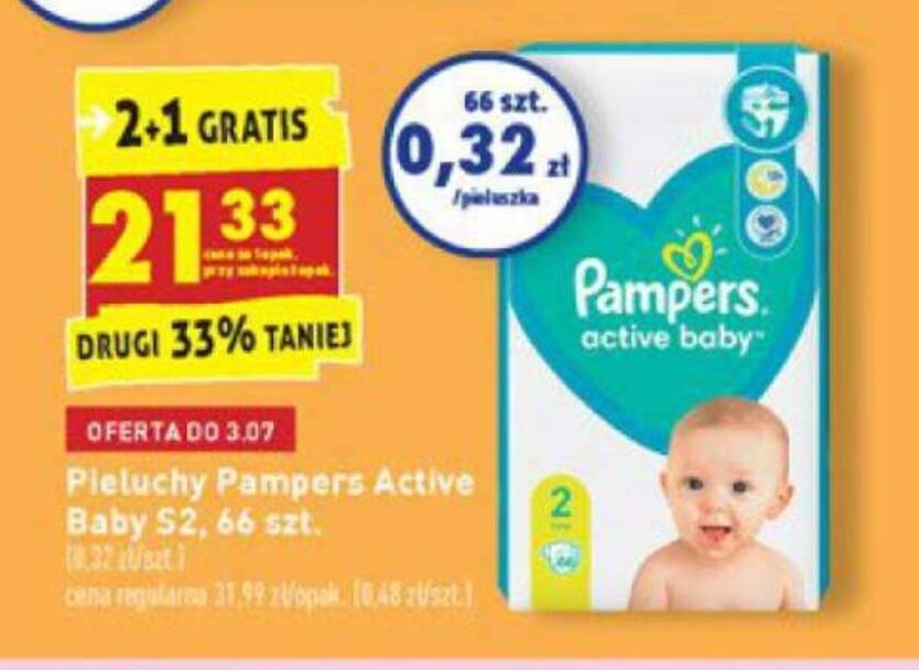 pampers active baby 2 biedronka