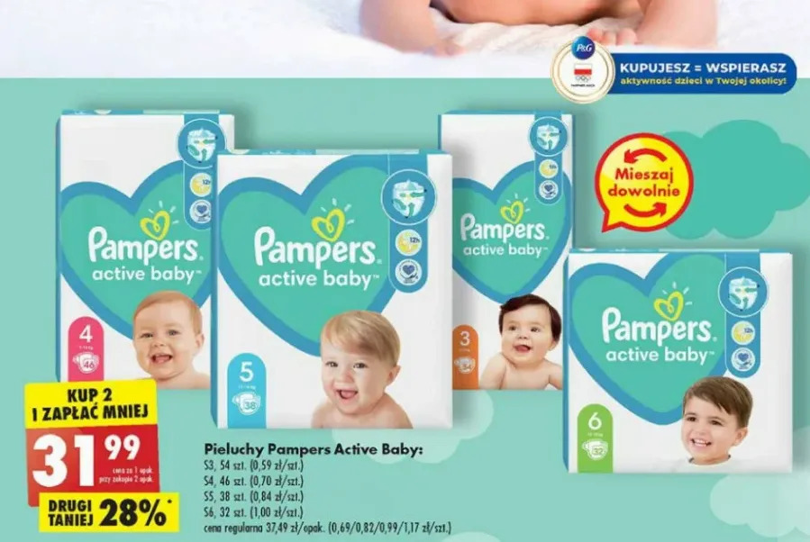 pampers activ baby biedronka