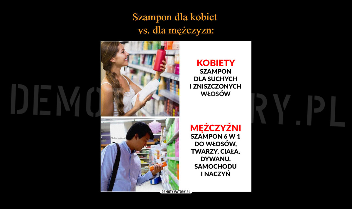 szampon dla kobiet szampon dla mezczyzn