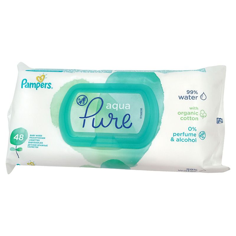 pampers aqua pure or water wipes