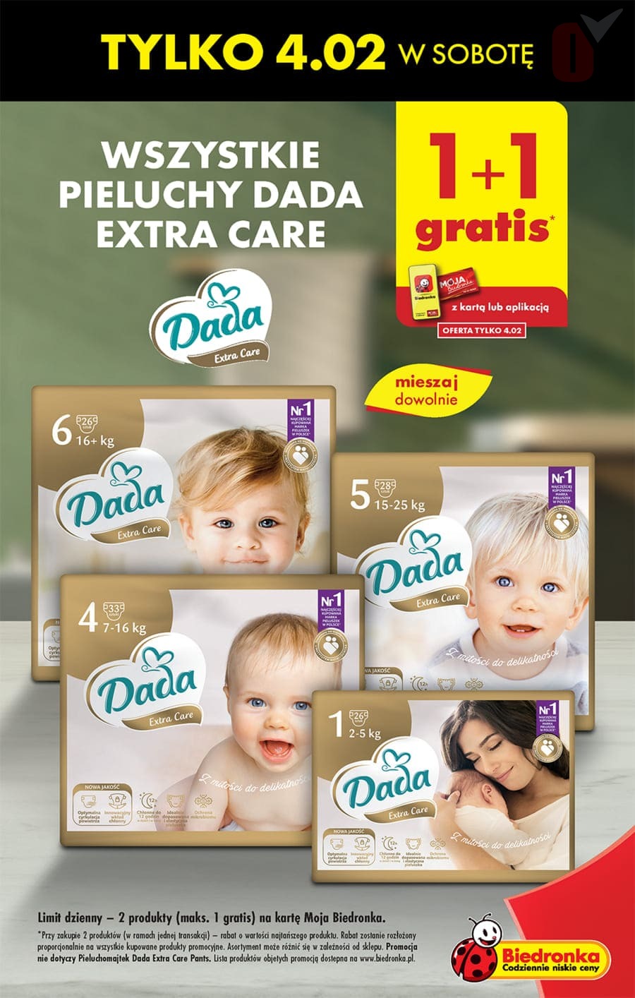 biedroka pieluchy dada promocja