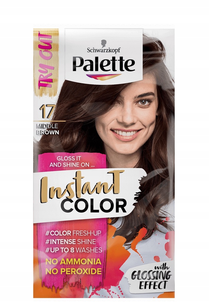 palette instant color szampon koloryzujący nr 17 średni brąz