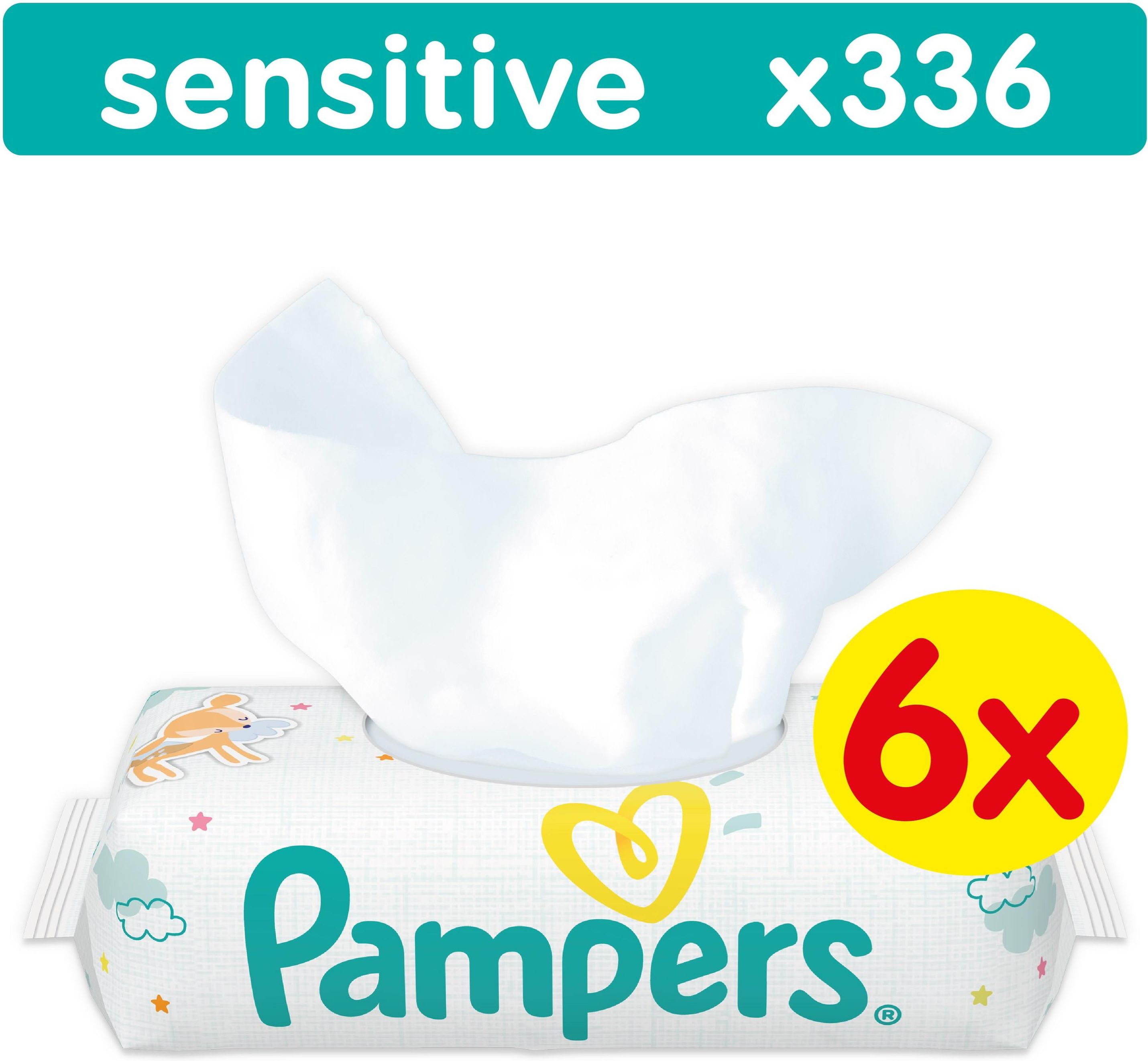 chusteczki pampers sensitive 6x56szt