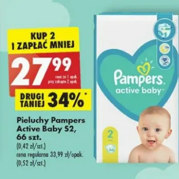 biedronka pampers 2 opakowani