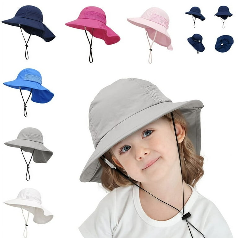 Childrens cotton spring hat grey