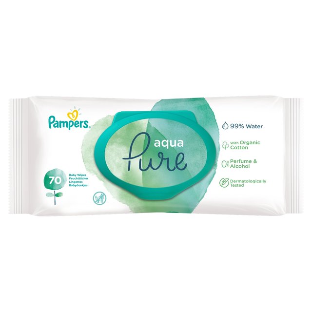 pampers aqua pure wipes 70