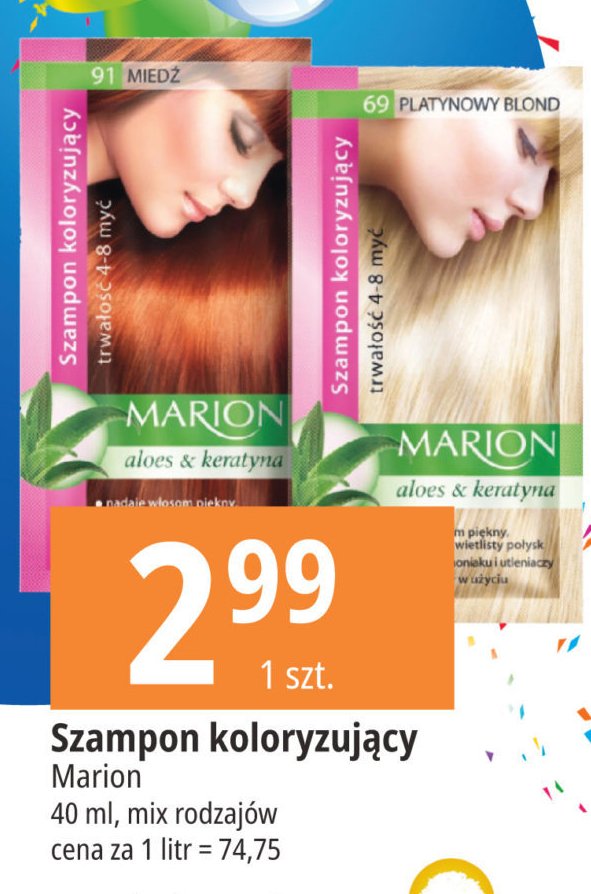 arion szampon koloryzujący 69 platynowy blond