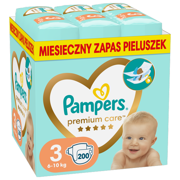 pampers premium care pieluchy jednorazowe rozmiar 3 midi 204 szt