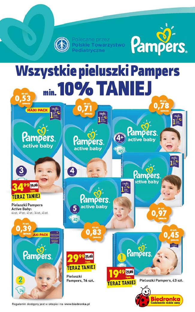 pieluszki pampers 3 biedronka