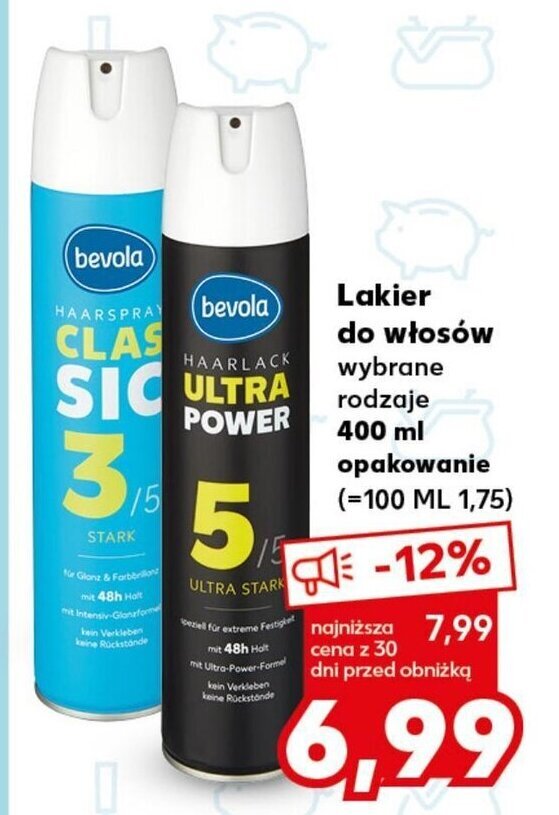 lakier do włosów bevola