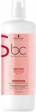 schwarzkopf bc repair rescue regenerujący szampon do włosów zniszczonych 1000ml