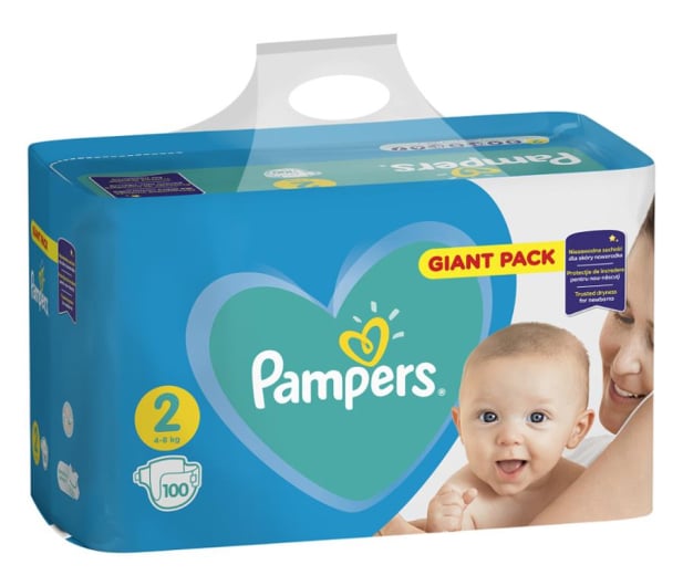 pampers new baby-dry pieluchy 2 mini 100szt