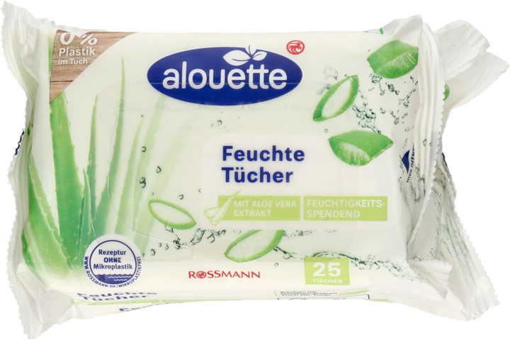 alouette chusteczki nawilżane aloe vera 30 szt