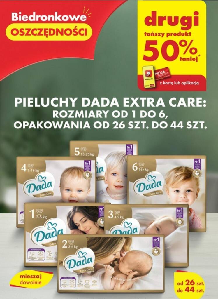 pieluchy dada extra care rozmiary