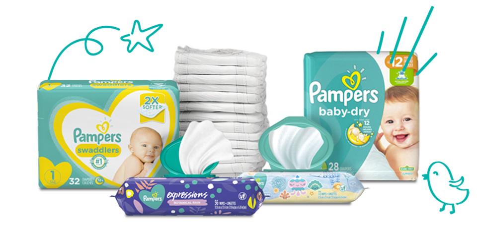 newborn pampers transparent