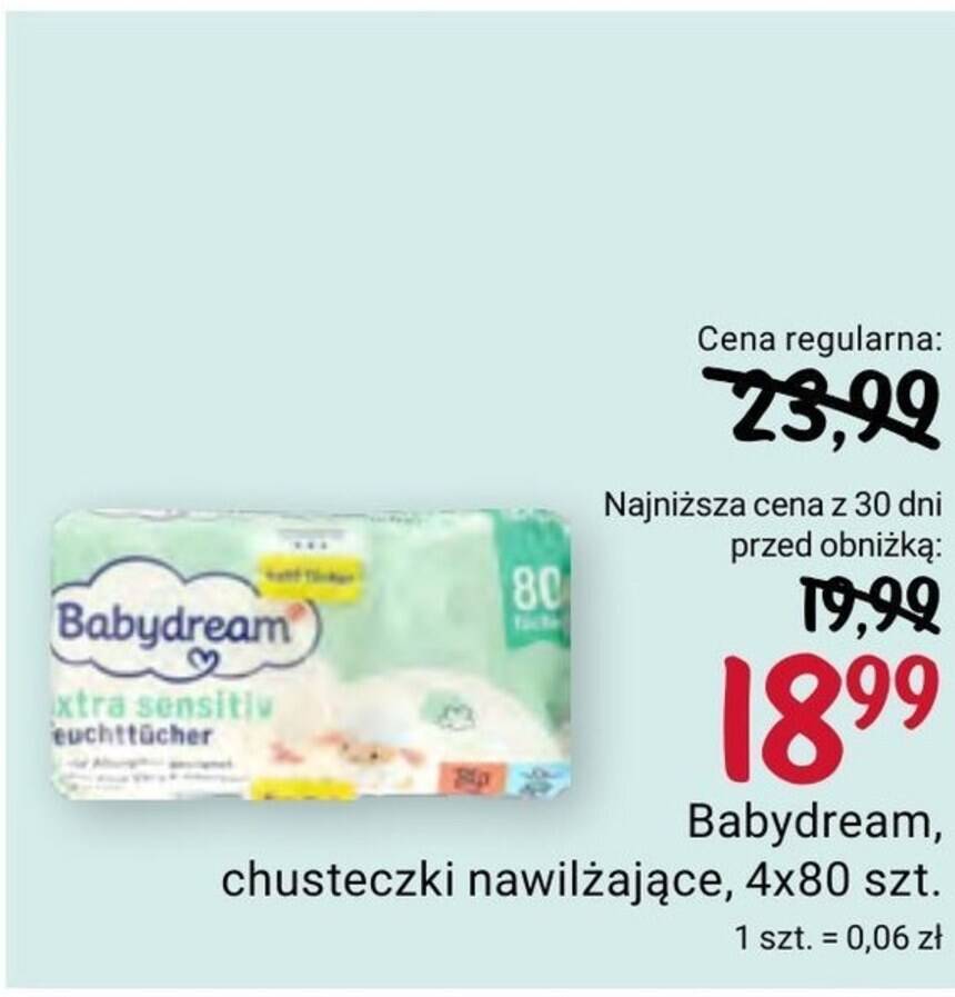 babydream chusteczki nawilżane czerwone