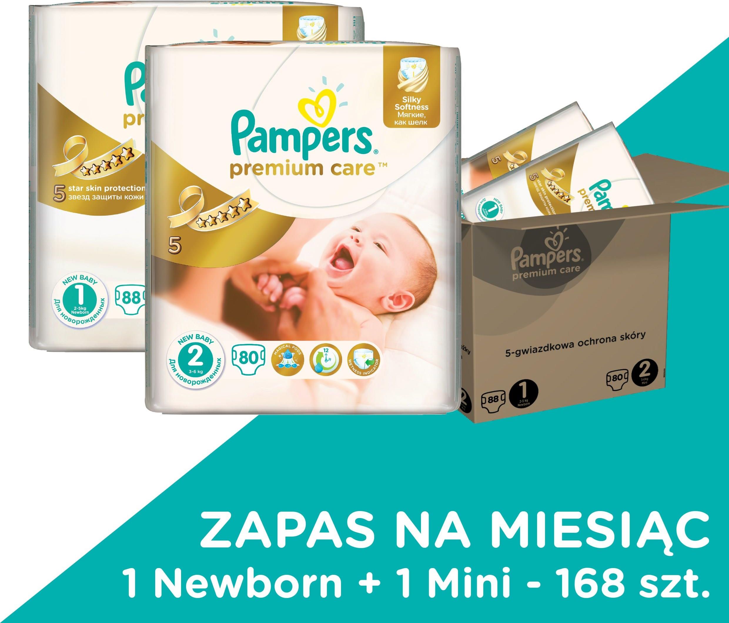 pieluszki pampers 1 2 mini newborn 168 sztuk allegro