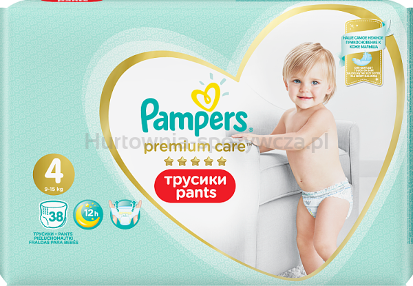 pampers premium care pieluchomajtki rozmiar 4 maxi 38 szt