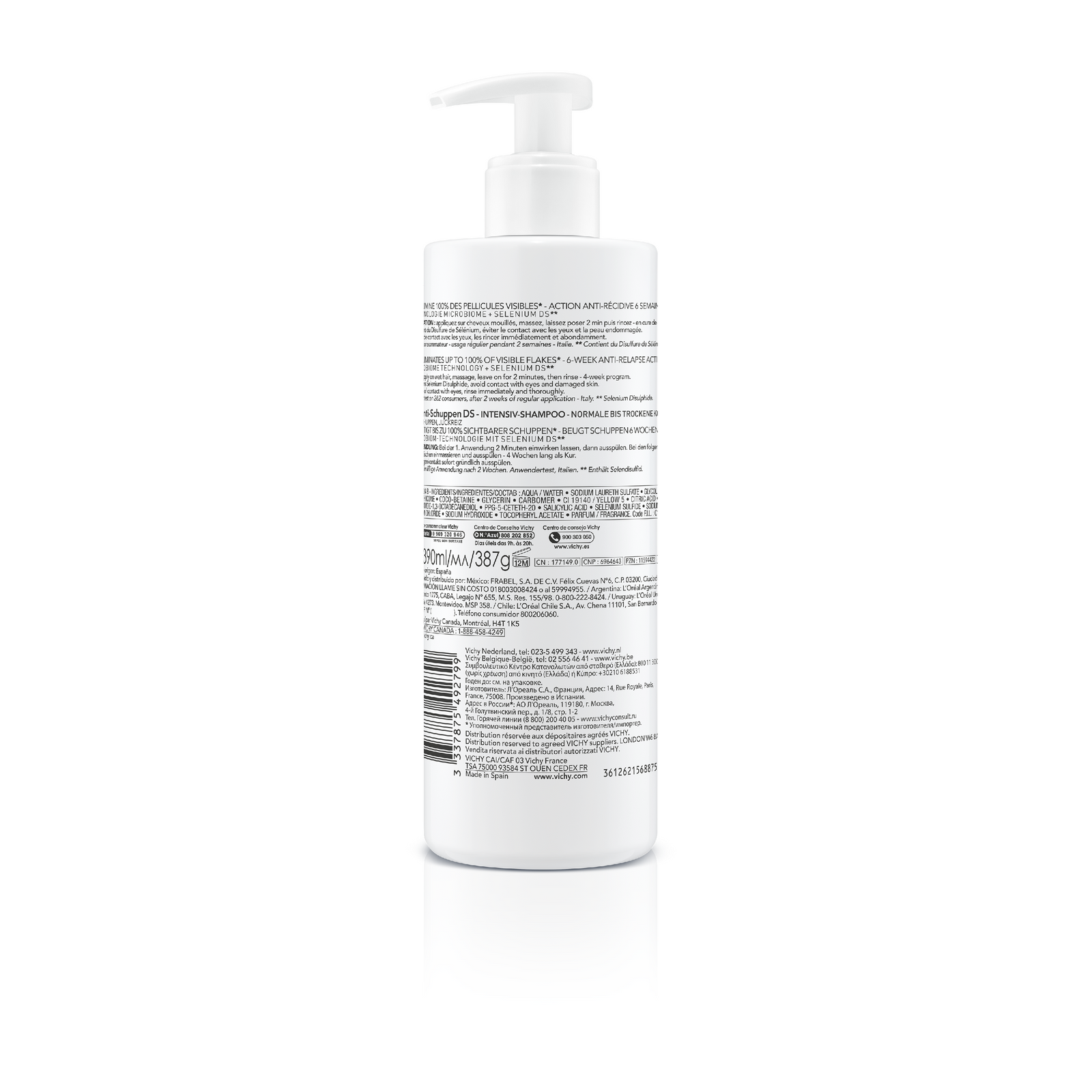 vichy dercos szampon przeciwłupieżowy suche 390ml