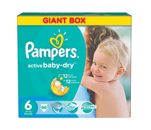 pieluchy pampers active baby giant pack 6 extra