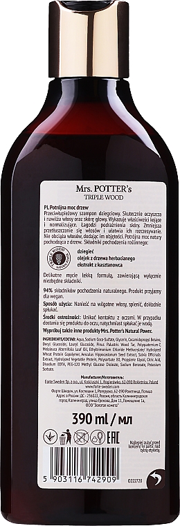 mrs potters szampon przeciwłupieżowy z dziegciem sklad