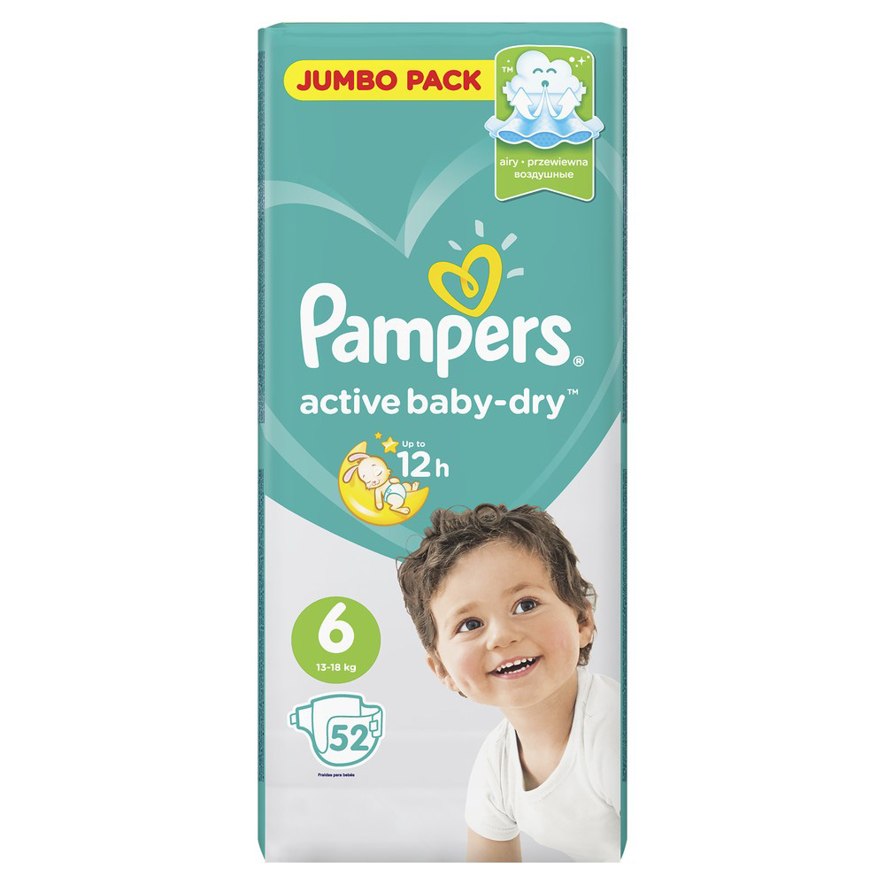 pampers baby active dry 6