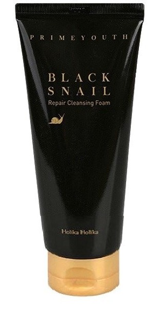 holika holika black snail pianka myjąca do twarzy