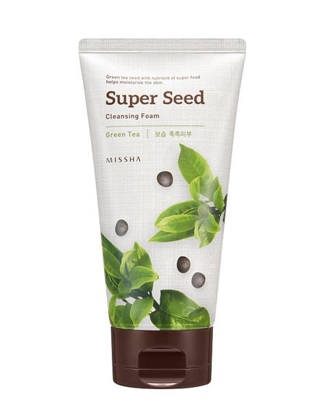 missha super seed nawilżająca pianka green tea