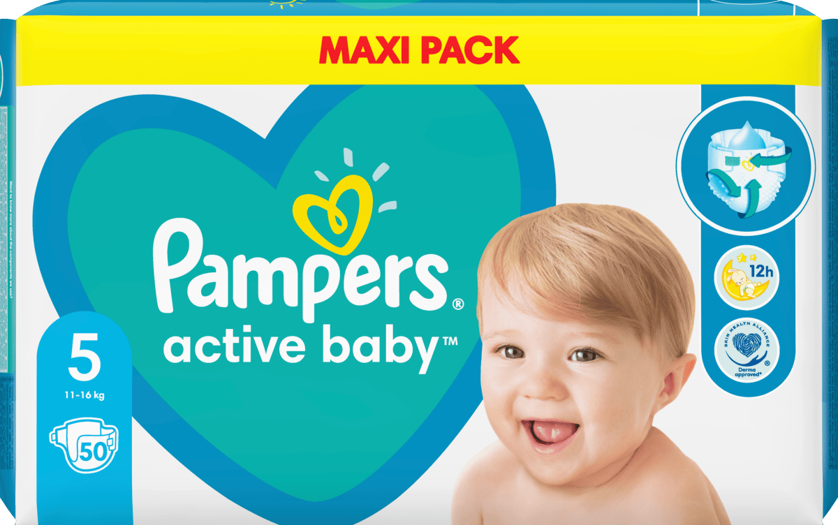 pieluchy pampers active baby mega box plus 5