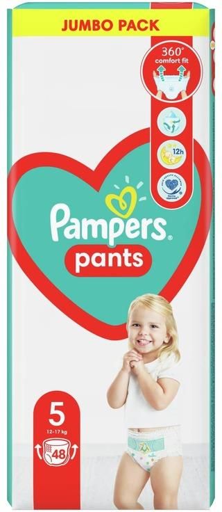 pampers pants pieluchomajtki rozmiar 5 junior jumbo pack 48 szt