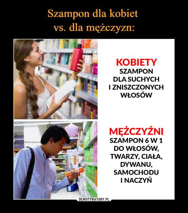 szampon dla kobiet a szampon dla mężczyzn