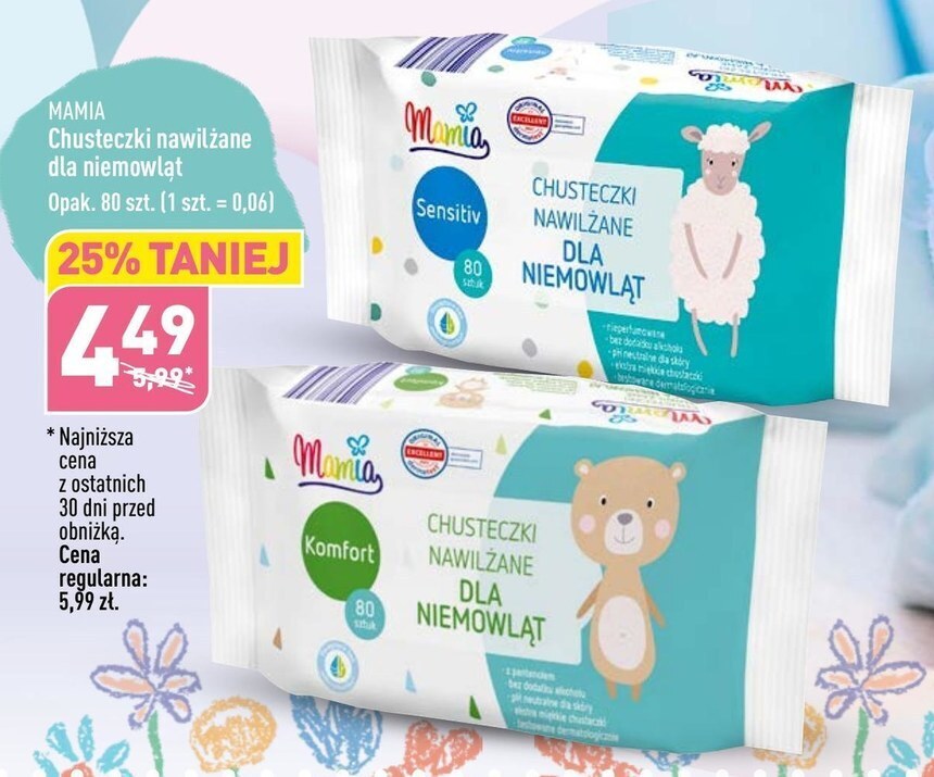 aldi chusteczki nawilżane vibelle cena