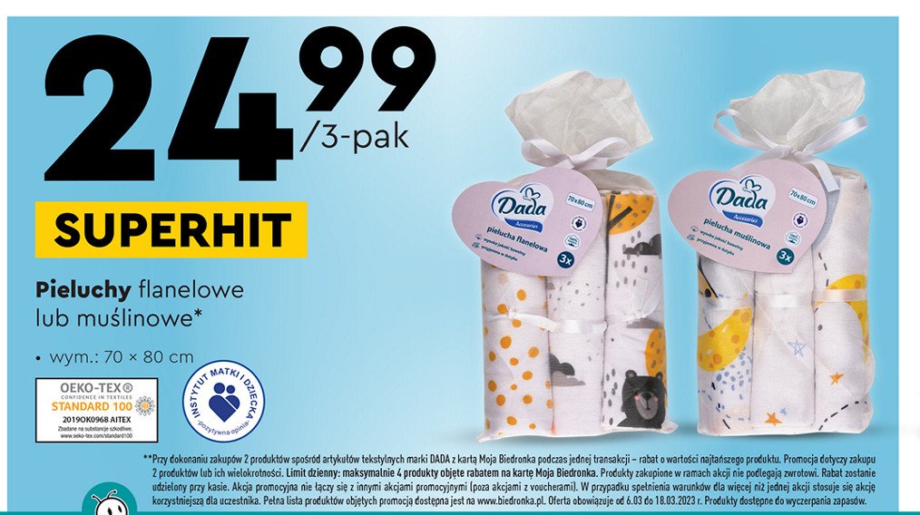 pieluszki flanelowe kaufland