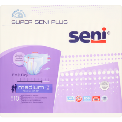 pieluchomajtki super seni air plus medium 10 sztuk